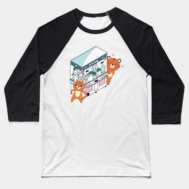 Hide and seek with arcade machine Baseball T-Shirt by SkyisBright